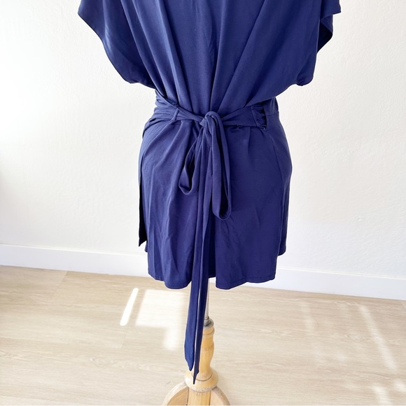 Universal Standard True Blue Navy Fine Jersey Wrap Top | Small 14-16 - Picture 11 of 16